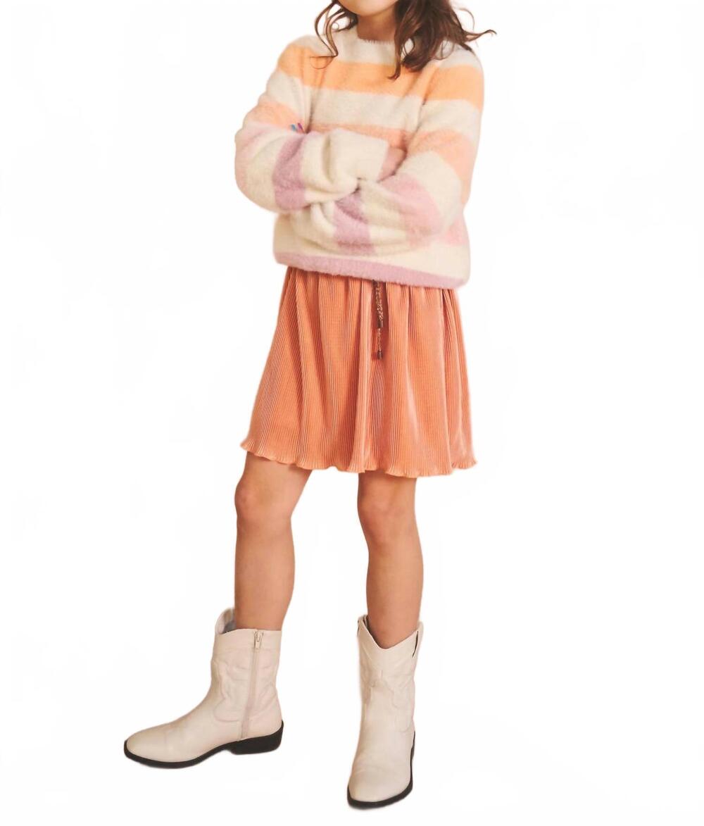 NEW NONO ketan knitted striped sweater in white multi